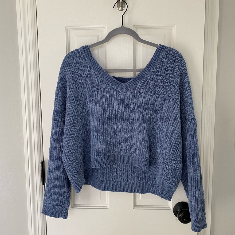 Forever 21 Cropped (ish) Blue Sweater